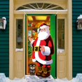 thumbnail image 3 of Bannière de Rideau de Noël Réutilisable Facile à Accrocher Couverture de Porte Festive pour Décoration Maison Photographie, 3 of 5