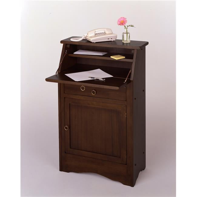 Walnut Beechwood Secretary Desk Walmart Com