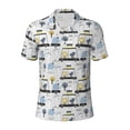 thumbnail image 2 of Daiia Lion Hippo Elephant On The Car Pattern Men’s Polo Shirts,Solid Deck Shirt,Classic Fit, Breathable Cotton Polo for Casual and Sport Wear-Small, 2 of 7