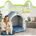 thumbnail image 4 of Outdoor Pet House with Elevated Platform, Weatherproof Plastic Pet Shelter for Medium Pets, 4 of 7