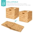 thumbnail image 4 of Best Choice Products 13x13in Hyacinth Storage Baskets, Set of 5 Multipurpose Collapsible Organizers - Natural, 4 of 8