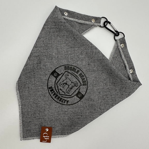 Linen Cotton Doodle Heads Luxury Bandana, Elevate Your Pet's Style
