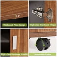 thumbnail image 6 of Tribesigns 39 inches File Cabinet, Large Storage Printer Stand, Mobile Filling Office Cabinet with Wheels, Doors and Open Storage Shelves,Dark Walnut, 6 of 8