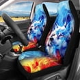 thumbnail image 3 of Uourmeti Wolf Fire Print Car Seat Covers 3 Pack Car Seat Covers Set Fashion Soft Suitable for Truck Cars, 3 of 10