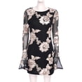thumbnail image 4 of Moggemol Robes de Soirée pour Femmes Robes de Cocktail Réunion Dos Nu Floral Mini Fête Anniversaire Fête Noir P, 4 of 6