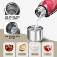 thumbnail image 3 of 20 Oz Red Pink Modern Art Geometric Coffee Tumbler Double Wall Insulated Stainless Steel Water Bottle | Metal Reusable Thermoses Flask with Cup Cap | Leak & Sweat Proof with Anti-Dust Lid, 3 of 7