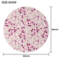 thumbnail image 6 of Pink Pioneer Flower Pattern Round Tablecloth 60"x60",Wrinkle Wipeable Table Cloth for Kitchen Dining Room Picnic Patio Party, 6 of 6