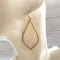 thumbnail image 2 of Classic Hammered Teardrop Frame Earrings for Women Minimalist Boutique Jewelry, 2 of 4