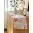 thumbnail image 5 of Table Runner 36 Inches Long for Kitchen Dining, Red Orange Coastal Dresser Scarf Farmhouse, Dining Table Decorations for Wedding/Parties, Summer Beach Starfish Coral Nautical Rustic 13 x 36 In, 5 of 9