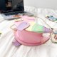 thumbnail image 3 of Bolsa de hombro de cuero PU con remaches de dinosaurio a la moda, monedero con cadena para niñas (rosa) Ehuebsd Para Estrenar, 3 of 9