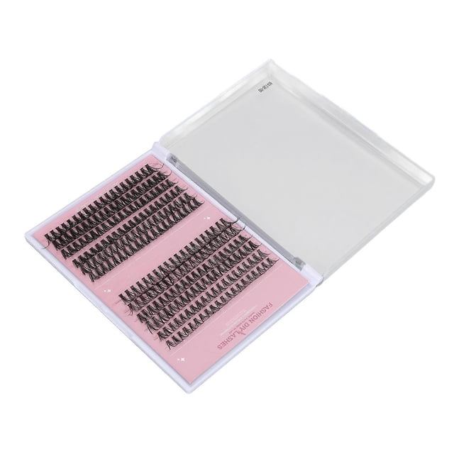 240pcs DIY Lash Extension Kit 10‑16mm D Curl Lash Clusters Kit with Lash Bond and Lash Tweezers for Beginner Black