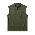 thumbnail image 3 of Mens Athletic Sports Sleeveless Tank Tops V-Neck with Pocket Workout Shirt Beach Swim Tee Fathers Gift, 3 of 8