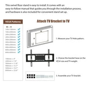 Modern TV Stand for TVs up to 32-65 inch, Universal Swivel Floor TV Stand with Storage, Height Adjustable Entertainment Center Stand, Mounted TV Table Media Console, Holds up to 110 lbs, D4637