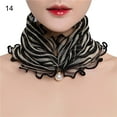 thumbnail image 2 of Zeus Scarf Painting Print Imitation Pearl Durable Ruffle Edge Lady Headscarf for Banquet, 2 of 7