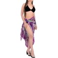 thumbnail image 2 of HAPPY BAY Women's Bikini Wraps Beach Wrap Sarong Cover up Skirt Bathing suit Swimsuit Cover Ups for Swimwear Women One Size Lilac, Paisley, 2 of 4