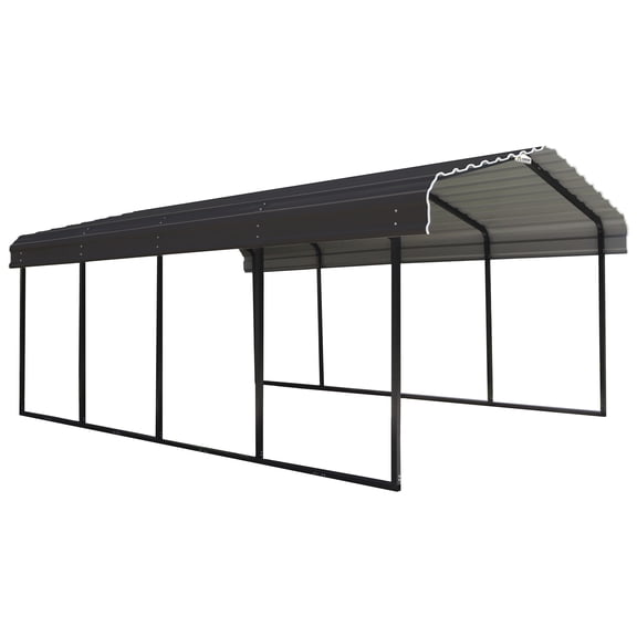 Arrow 12 x 20 x 7 ft Charcoal Carport