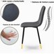 thumbnail image 3 of HOMYLIN Sillas de Comedor Set 4, Moderno Ante Tapizado Silla  sin Brazos Ocio con Patas de Oro Negro para la Cena Cocina Sala de Estar, Gris, 3 of 6