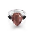 thumbnail image 2 of Gem Stone King 7.72 Ct Pear Shape Red Tiger Eye Black Onyx 925 Sterling Silver Ring, 2 of 5