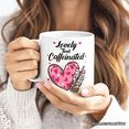 thumbnail image 3 of Lovely And Caffeinated Mug, Valentine Heart Coquette Bow Coffee Lover Gift, 3 of 3