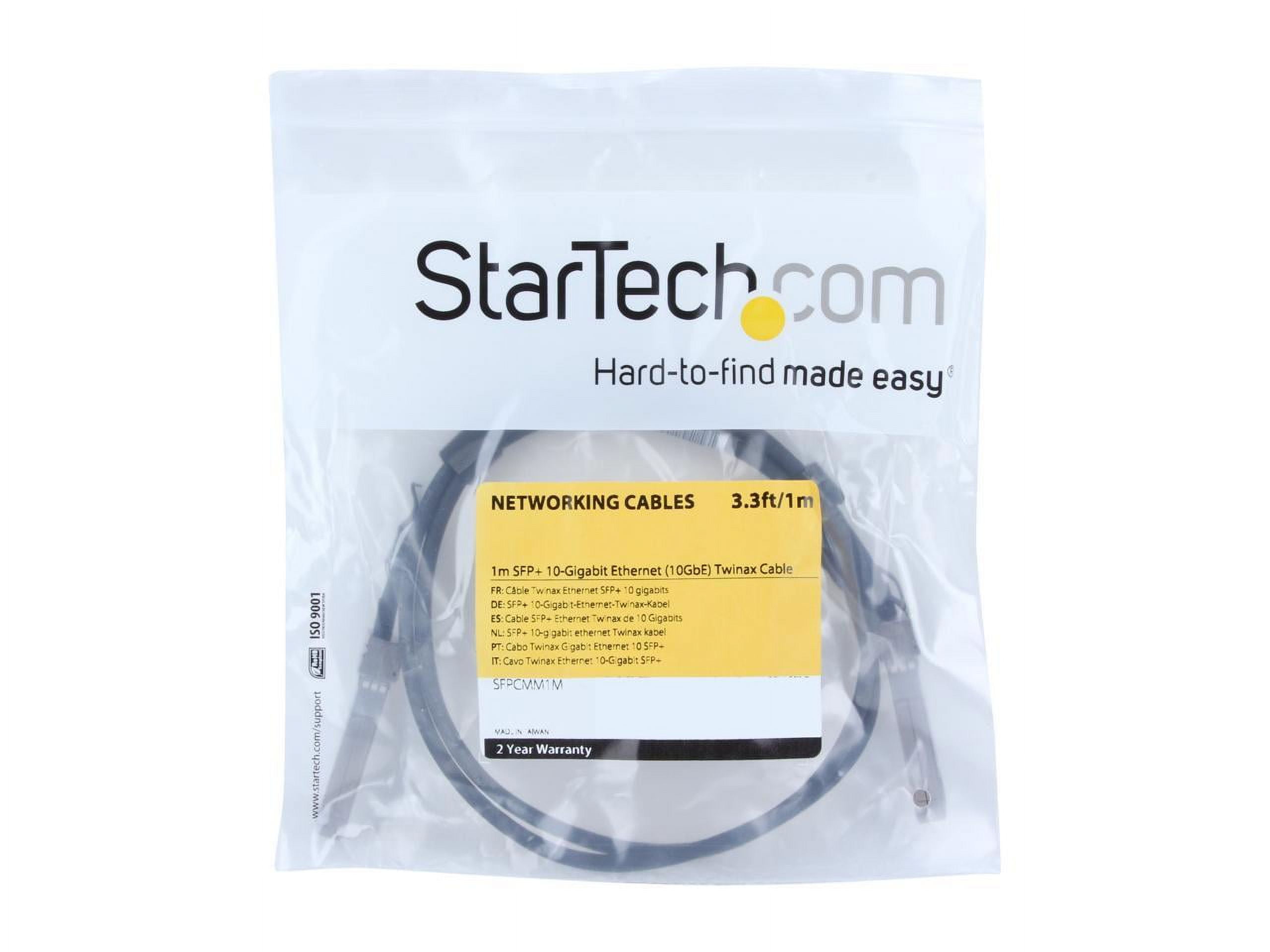 (未使用･未開封品)　StarTech.com SFP+ DAC Twnax ケーブル 3m HP製JD097C互換 10GbE パッシブダイレクトアタッチケーブル Mini-GBICケーブル JD097CST 6k88evb DAC Twinaxケーブル／3m／MSA対応アンコード／銅線ダイレクト