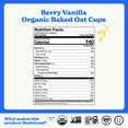 thumbnail image 3 of MadeGood Mornings Organic Berry Vanilla Baked Oat Cups, 5 Count, 1.23oz, 3 of 8