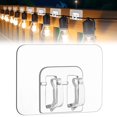 thumbnail image 2 of 100 ganchos de cadena de luces para exteriores, ganchos de cadena de luces con diseño adhesivo, fácil instalación sin taladro, perfecto para Navidad y decoración de patio, 2 of 7