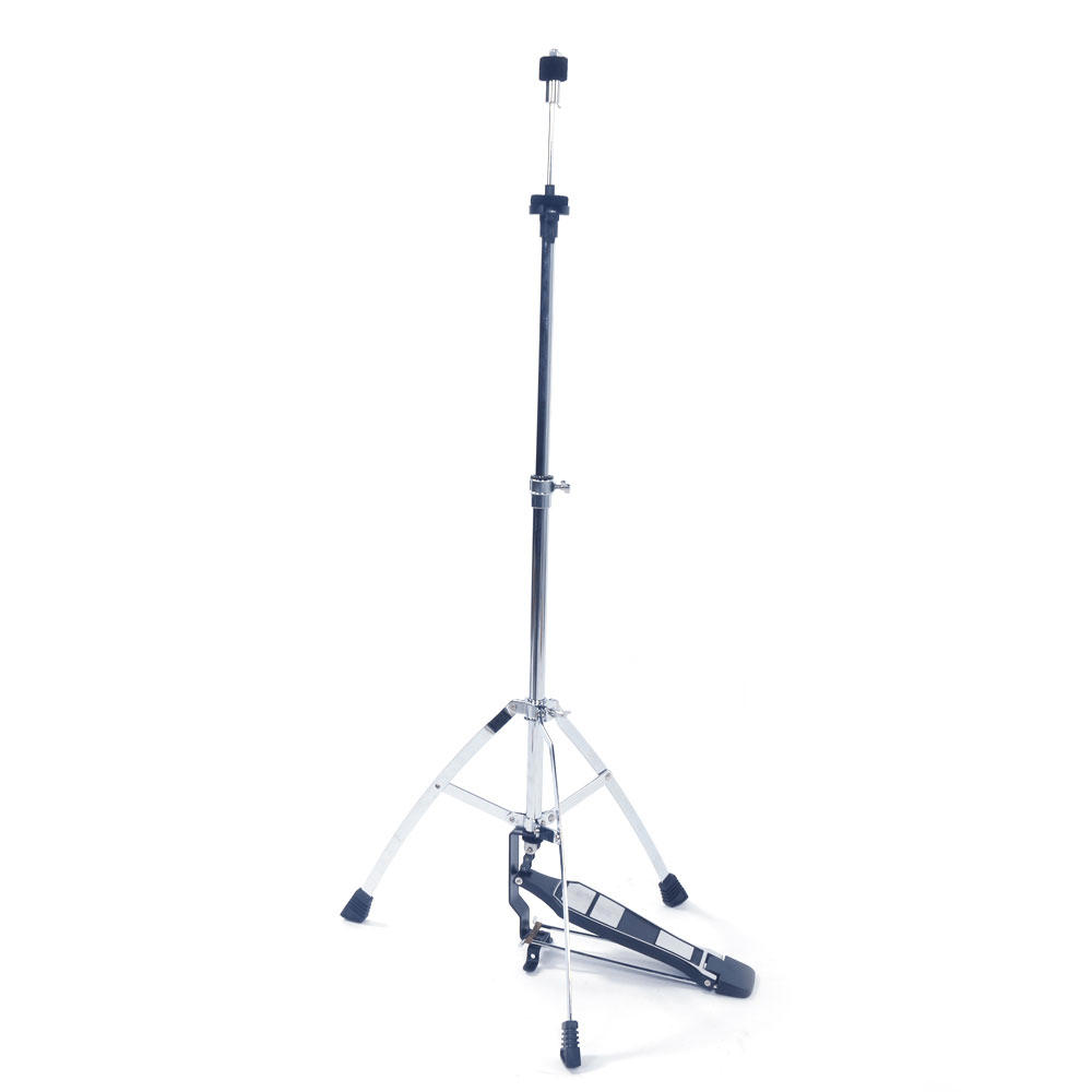 Tcbosik 25.6"-43.4" Height Adjustable Cymbal Stand Hi-Hat Stand with Pedal for Drum Kit, Silver & Black