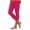 Red, variant on HCNTES Women Casual and Comfortable Solid Color Summer Solid Color Slim Bottoming Cropped Leggings(Navy,XL)