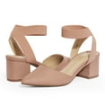 thumbnail image 2 of BURUDANI Womens Low Block Chunky Heel Ankle Strap Dress Pumps Shoes, 2 of 4