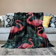 thumbnail image 2 of HENGT  Plush Pink Flamingo Flannel Blankets, Super Soft Lightweight Flamingo Throw Blanket  Warm Cozy Flamingo Themed Blanket for Travel Camping Car, 2 of 6