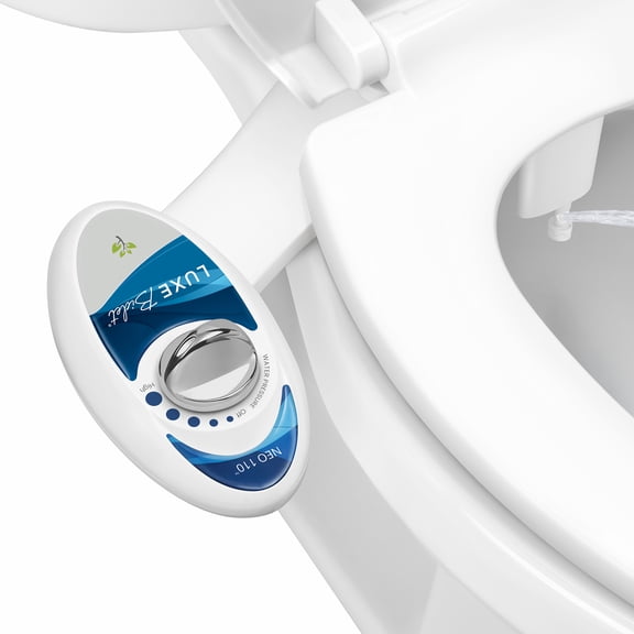 LUXE Bidet NEO 110 - Non-Electric Bidet Attachment, Adjustable Water Pressure, Rear Wash (Blue)