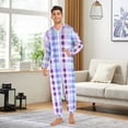 thumbnail image 3 of joogoo Checkered Plaid-a5 Unisex Adults Onesies Pajamas Jumpsuits L, 3 of 7