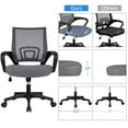 thumbnail image 4 of Alden Design Ergonomic Swivel Adjustable Mid Back Mesh Office Chair with Armrests, Dark Gray, 4 of 9
