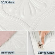 Abyssaly 13.7 x 13.7 Ceiling Tiles, 16 Pcs, Covering Area 20.85 sq. ft., Gelated Ceiling Tile Foam, Ceiling Tile Peeling & Pasting, Easy to Install on Ceiling & Wall, Pure White