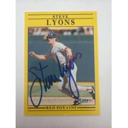 1991 Fleer Update Steve Lyons Auto U-6 Baseball Card Boston Red Sox Boston Red Sox MLB Autographed Baseball Trading Card