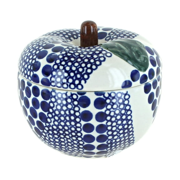 Blue Rose Polish Pottery Zara Apple Baker