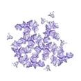 thumbnail image 2 of 100 cuentas de flores para hacer joyas, pulseras, manualidades, regalo para mujer, dijes de flores, adornos hechos a mano, collares, cuentas florales. Púrpura, 2 of 8