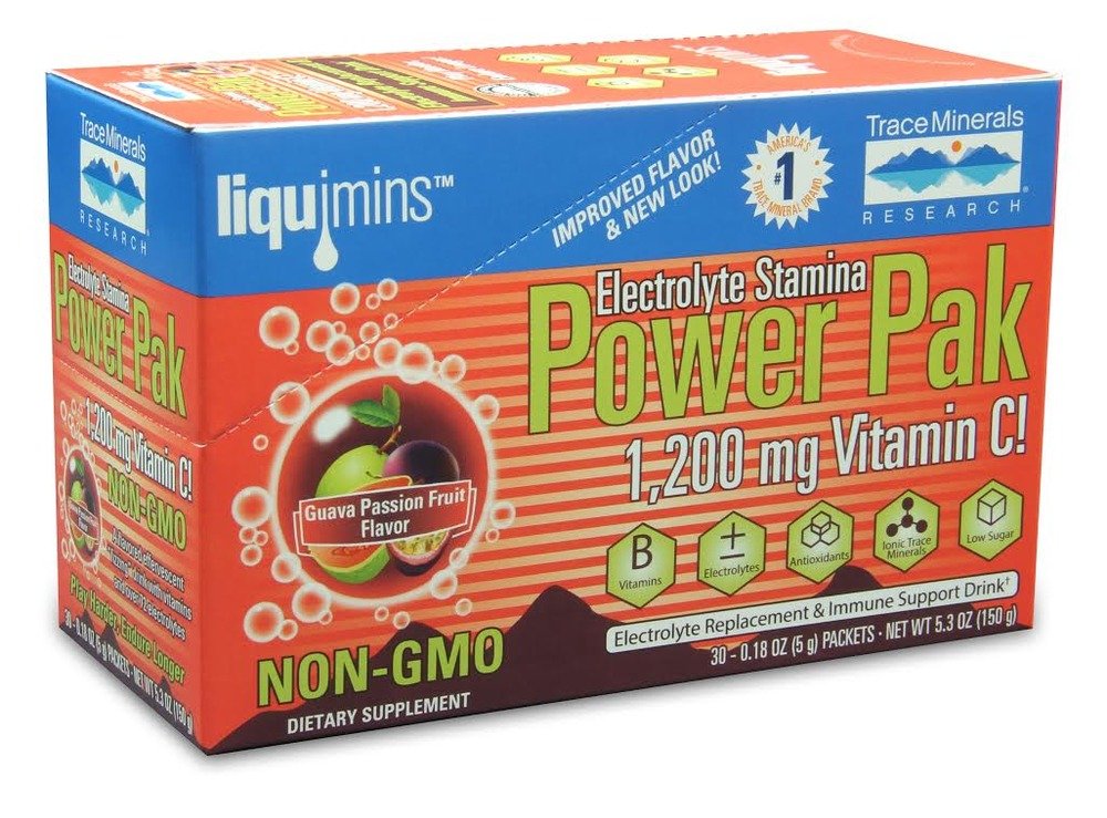 Trace Minerals Electrolyte Stamina Power Pak Guava Passion Fruit