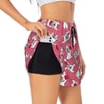 thumbnail image 1 of Balery French Bulldog Pantalones cortos deportivos para mujer con forro y dos bolsillos, elásticos, para entrenamiento, gimnasio, yoga-X-Large, 1 of 7