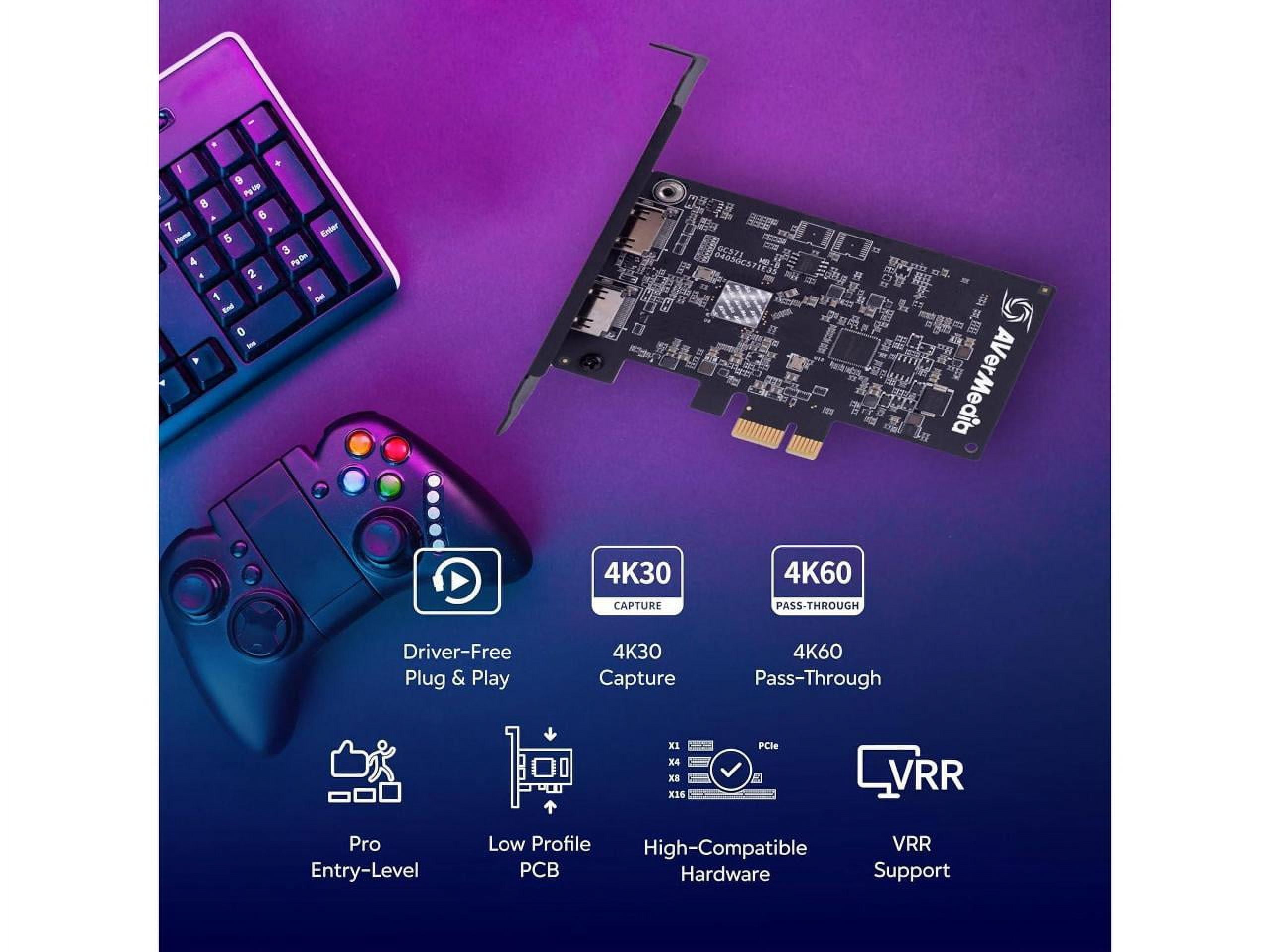 AVerMedia HDMI Capture Card for Streaming and Video Gaming, 4K60