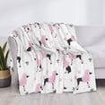 thumbnail image 3 of Rateoe Cute Poodle Dog Pattern Flannel Throw Blanket, Ultra-soft Blanket for Bed, Couch, Car, Hypoallergenic Anti-pilling blanket-, 3 of 6