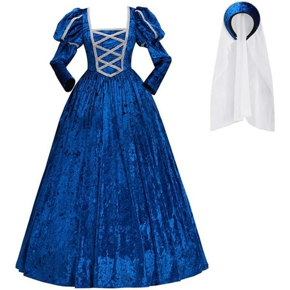 Women's Tudor Era Ball Gown - Elizabethan Renaissance Historical Dress for Medieval-Themed Events