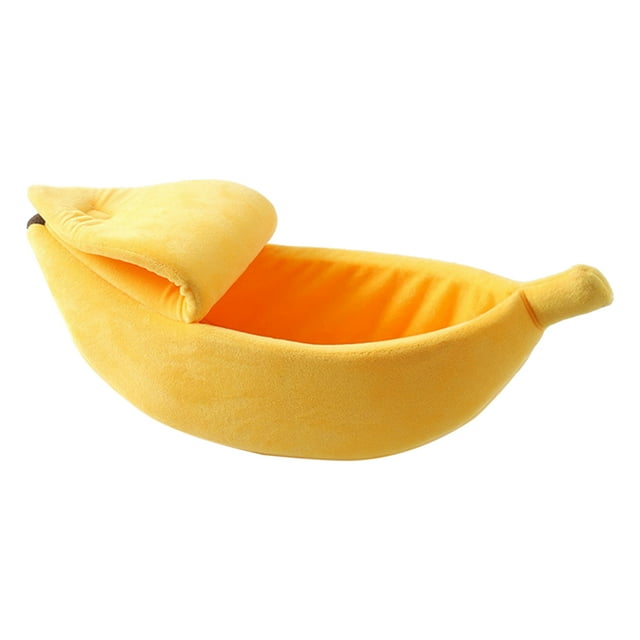 Funny Banana Cat Dog House Acogedora cama para mascotas Mascota cerrada