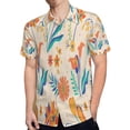 thumbnail image 4 of High Quality Hawaiian Shirts for Men Short Sleeve Aloha Beach Shirt Floral Summer Casual Button Down Shirts Blouses ZLZ556, 4 of 7