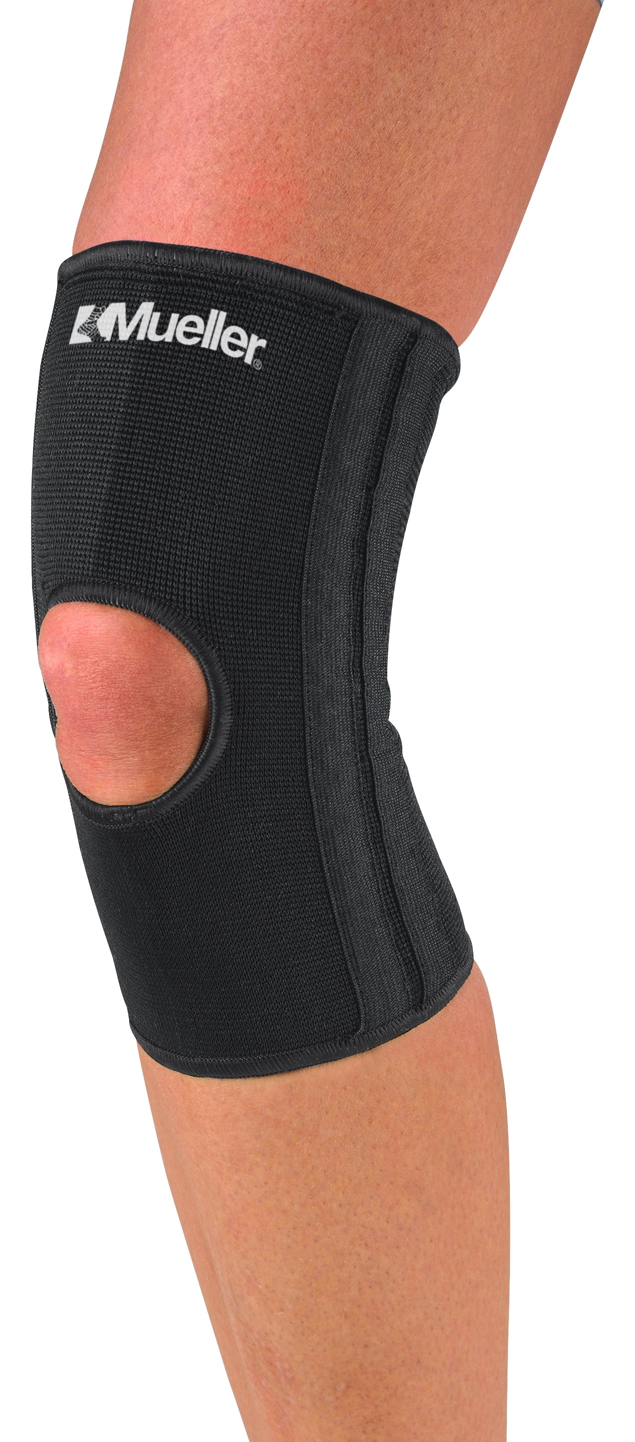 Mueller Elastic Knee Stabilizer, Black, Small/Medium