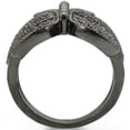 thumbnail image 4 of Ruthenium Brass Ring with AAA Grade CZ in Champagne for Women Style 0W290, 4 of 5