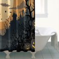 thumbnail image 4 of Happy Halloween Pumpkin Shower Curtains,Reusable Spider Bat Bath Curtain with Hooks Classic 72x72 in Polyester Curtains for Bathroom Bathtub Autumn Holiday, 4 of 6
