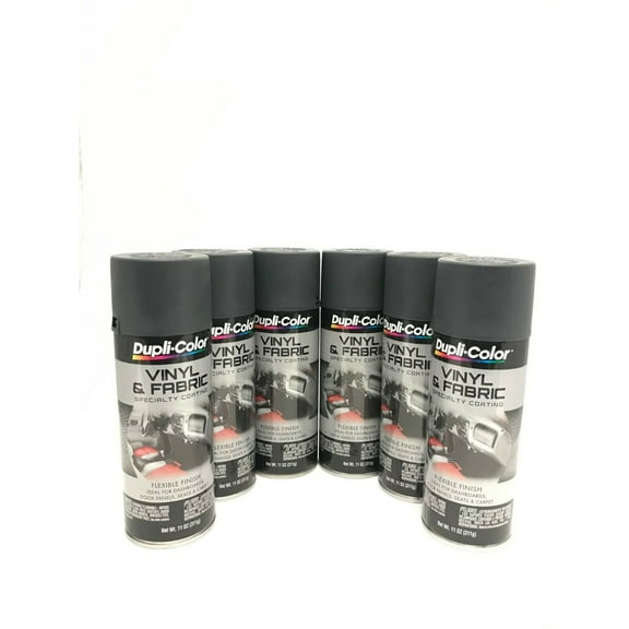 Duplicolor HVP111 - 6 Pack Vinyl & Fabric Spray Paint Charcoal Gray - 11 oz