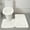 White, variant on Bath Rugs, U-Shaped Contour Toilet Rug Area Rug and Toilet Seat Cover Mat | Luxury & Comfort Microfiber Shags Bath Mat Set | Density Thinker Anti-Slip Bath Mat Rug | Fuzzy Cozy Soft