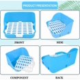 thumbnail image 2 of Rabbit Litter Box, Rat Litter Tray Ferret Potty Training Corner Litter Pan Cage Cleaner for Chinchillas Guinea Pigs blue -, 2 of 4
